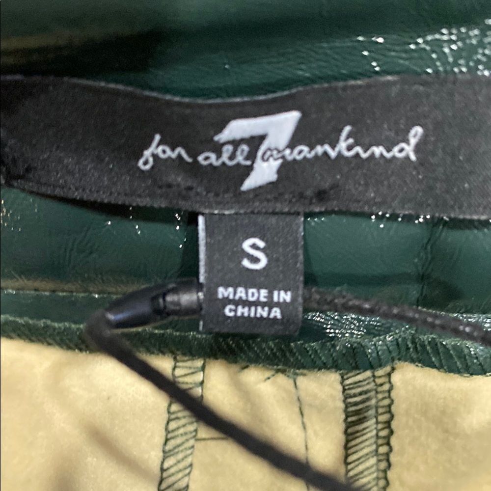 7 For all mankind Shiny green Faux Leather Pants - Picture 7 of 7